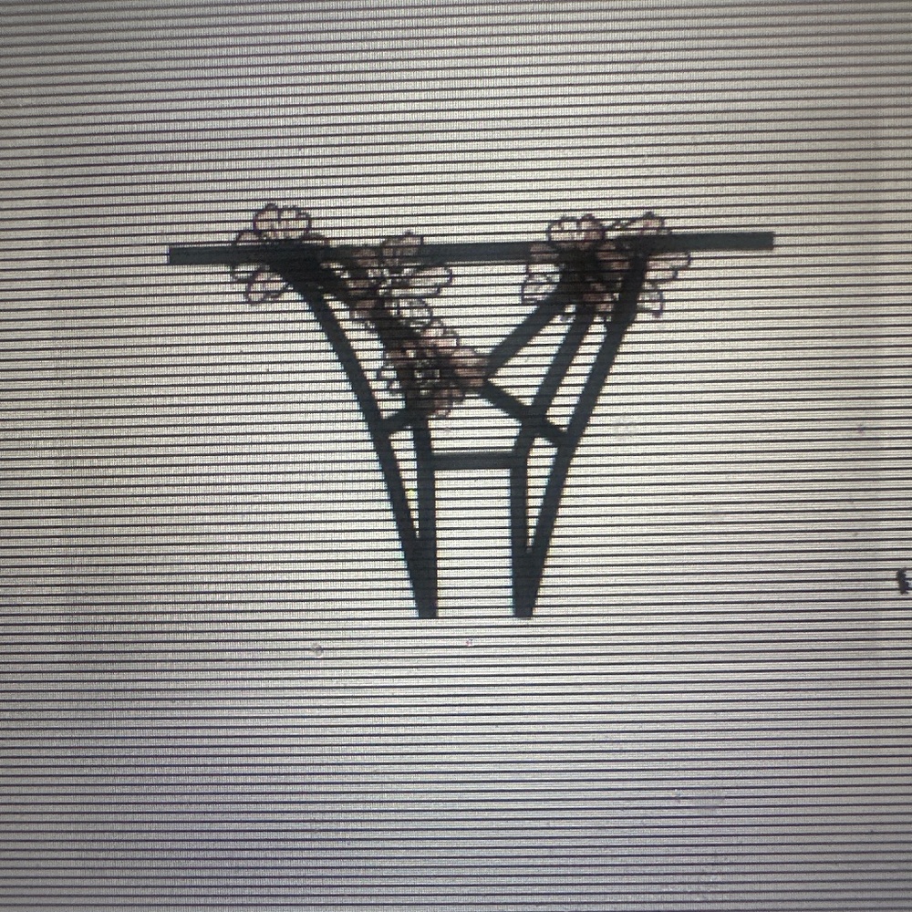 Victorias Secret Floral Crotchless Panty Black Xl